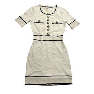 Lovers & Friends Pearl Mini Dress in Ivory & Black